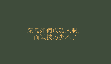 菜鸟如何成功入职，面试技巧少不了.jpg