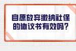 自愿放弃缴纳河北社保的协议书有效吗?