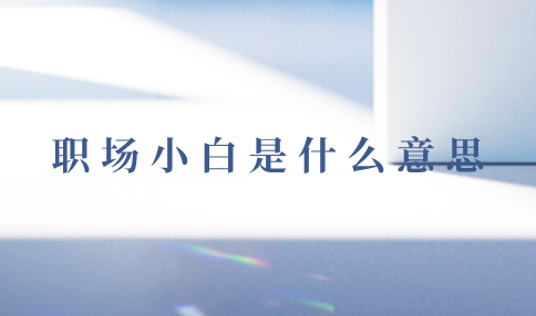 职场小白是什么意思