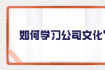 如何学习公司文化？